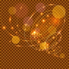 abstract background sparkling golden twisted lines decoration