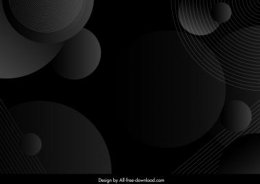 abstract background template dark flat circles shapes