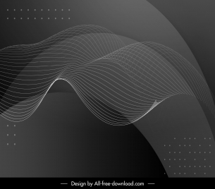 Wallpaper background template dark modern dynamic curves lines decor  vectors stock in format for free download 162 bytes