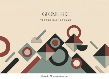 abstract background template  dynamic flat geometric shapes layout