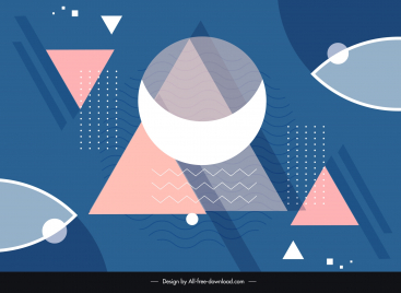 abstract background template flat classical geometric shapes layout
