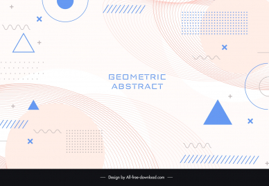 abstract background template flat geometric shapes