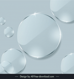 abstract background template shining glass circles