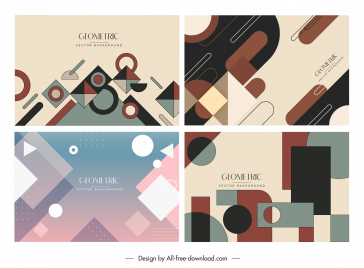 abstract background templates collection flat classical geometric design