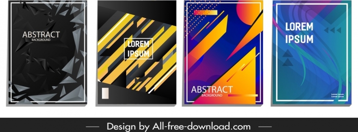 abstract background templates colored dynamic geometric decor