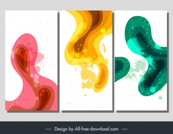 abstract background templates colorful grunge deformed shapes