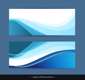 abstract  banner templates elegant curve lines dynamic