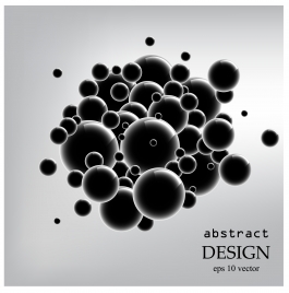 abstract black ball 3d background