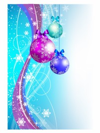 Abstract Christmas Background with Ornaments