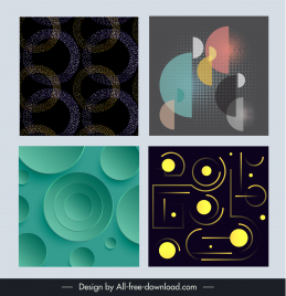 abstract circle background templates collection elegant design
