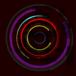 abstract circles background colorful neon light design