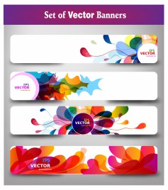 Abstract colorful web headers.