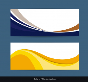 abstract curve banner template elegant modern