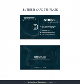 abstract modern card template dark dynamic wavy curves