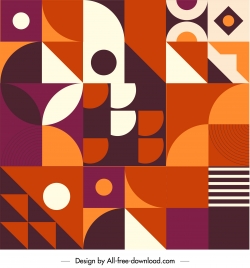 abstract pattern template colorful flat geometric decor