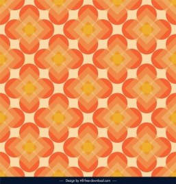abstract pattern template orange symmetrical circles polygon decor
