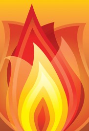 Abstract vector illustration of fire