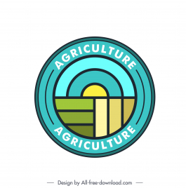 agriculture logo flat geometric circle layout