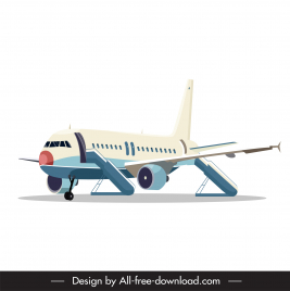airplane icon 3d contemporary sketch