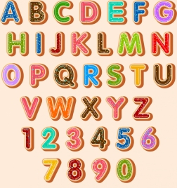 alphabet backdrop multicolored decoration capital lettering