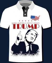 america tshirt template slogan president flag icons decoration