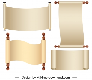 ancient scroll edict template shiny 3d blank sketch