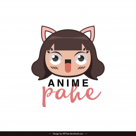 animepahe logo cute cartoon dynamic girl face