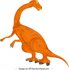 apatosaurus dinosaur icon cute cartoon design