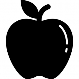 apple alt sign icon flat silhouette sketch