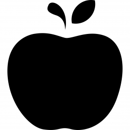 apple logotype flat silhouette sketch