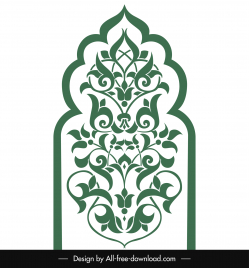 arabesque islamic ornament template symmetric frame curevs sketch