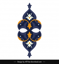 arabic islamic art template elegant symmetric floral decor