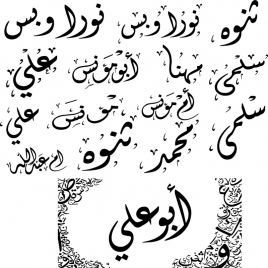 Arabic calligraphy name vectors stock in Adobe Illustrator ai ( .ai ...