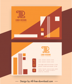 architect business card design templates flat classical geometric design