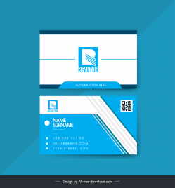 architect business card template bright elegant flat lines