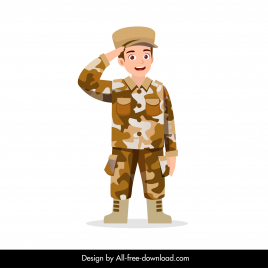 army captain icon cartoon character sketch