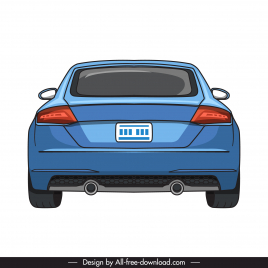 audi tt 2022 car icon modern rear view sketch