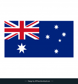 australia flag template flat modern design