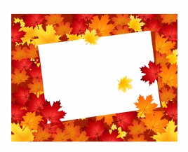 Autumn Background with blank paper