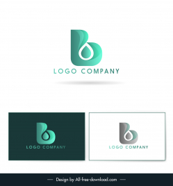 b logo template elegant flat design template
