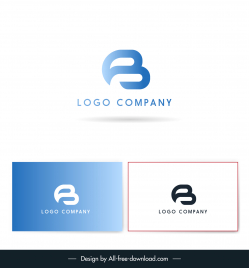 b logotype elegant flat texts shape design