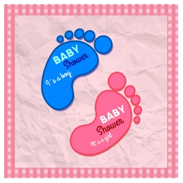 baby shower with foot print