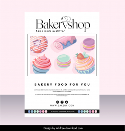 bakery shop cover page template elegant bright