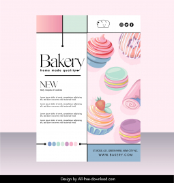 bakery shop cover page template elegant  design