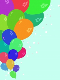 balloons background various colorful rounded shape