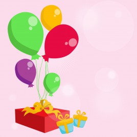 Balloons with and Gift