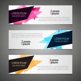 banner sets with abstract modern style background