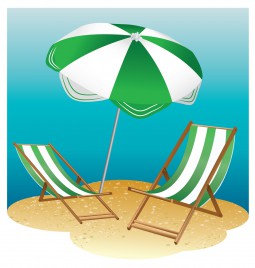 Beach Chair and Parasol