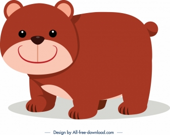bear icon cute cartoon design