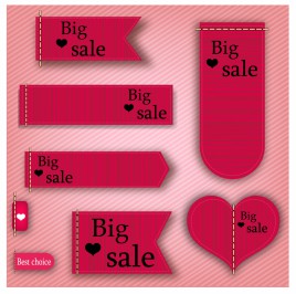 Big sale label and tags